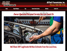 Tablet Screenshot of alltechtransmission.com